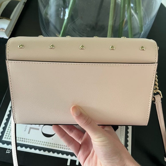 Kate Spade New York Staci Studded Hearts Flap Crossbody bag with card holder - Picture 7 of 14